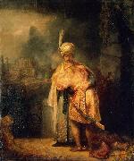Rembrandt Peale Biblical Scene oil on canvas